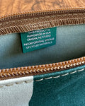 Zip Pouch in Vintage Upcycled Awning - Pine Stripe