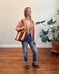 Day Tote w/ Upcycled Vintage Materials