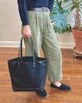 All Leather Tote - Black