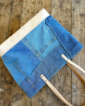 No. 001 / 003 Tote in Upcycled Vintage Denim Patchwork - SALE