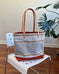 Upcycled Awning Tote - Persimmon Stripe