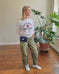 Hip Pack in Upcycled Vintage Rubberized Canvas Navy - SALE