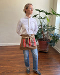 Upcycled Waist Apron in Twill & Denim Stripe