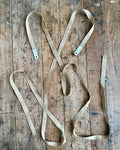 Tan Cotton w/ White PVC (vegan) 