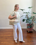 Upcycled Awning Tote -  Sea Foam