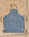 Apron in Cone Jacquard Indigo Canvas