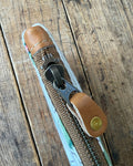 Zippered Pouch & Wristlet in Dove Bloom
