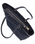 ARTIFACT black Wax Canvas Zipper Tote - closed