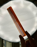 Tortoise Shell Comb w/ Leather Snap Case