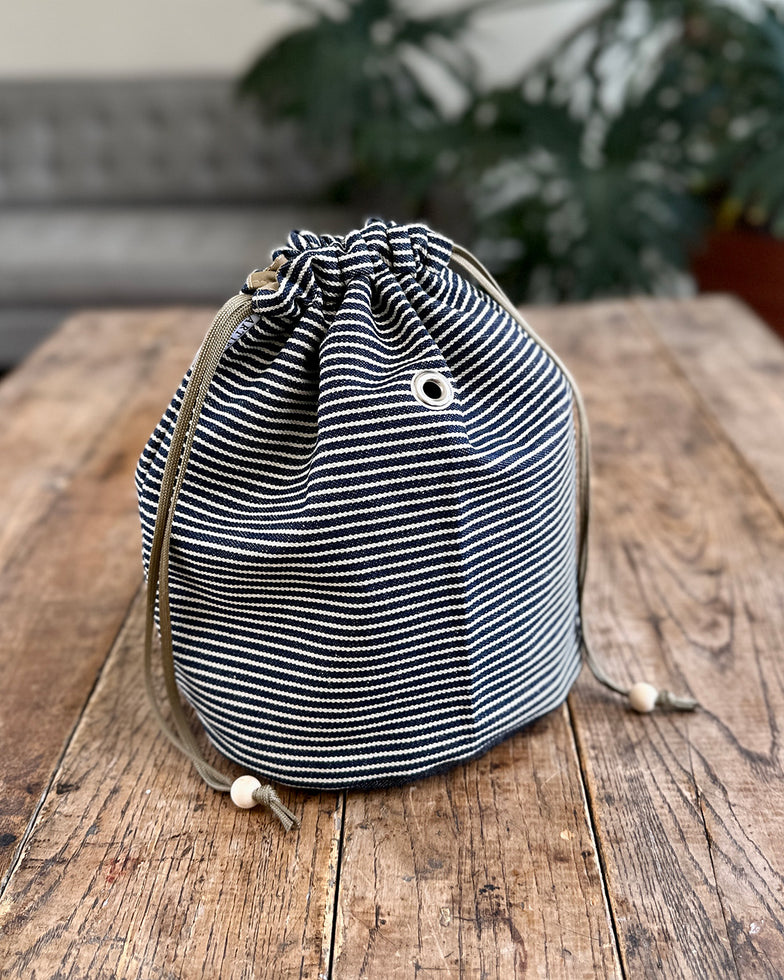 Skein Sack in Cone Hickory Stripe