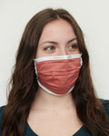 Bridget is wearing a Nantucket Red mask