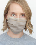 Erica wearing Sand Dollar Mask