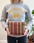 Zip Pouch in Upcycled Vintage Material
