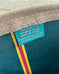 Zip Pouch in Upcycled Awning Cloth - Green Repp Stripe