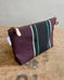 Zip Pouch in Upcycled Awning Cloth - Purple
