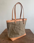 Zipper Tote From Antique Upcycled Canvas