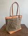 Zipper Tote From Antique Upcycled Canvas