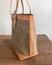 Zipper Tote From Antique Upcycled Canvas
