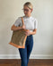 Zipper Tote From Antique Upcycled Canvas