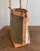 Zipper Tote From Antique Upcycled Canvas