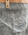 Zipper Tote From Antique Upcycled Canvas