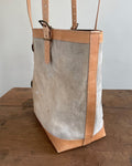 Zipper Tote From Antique Upcycled Canvas