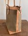Zipper Tote From Antique Upcycled Canvas