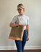 Zipper Tote From Antique Upcycled Canvas