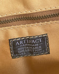 Zipper Tote From Antique Upcycled Canvas