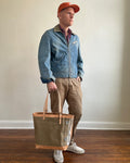 Zipper Tote From Antique Upcycled Canvas