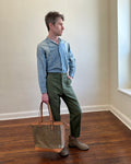 Zipper Tote From Antique Upcycled Canvas