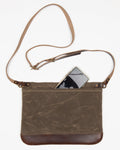 Dark Khaki Waxed Canvas & Leather