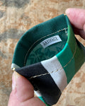 Squeeze Pouch in Upcycled Antique Awning - Green Black