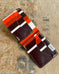 Bifold Wallet in Upcycled Antique Awning - Brown 70's Stripe